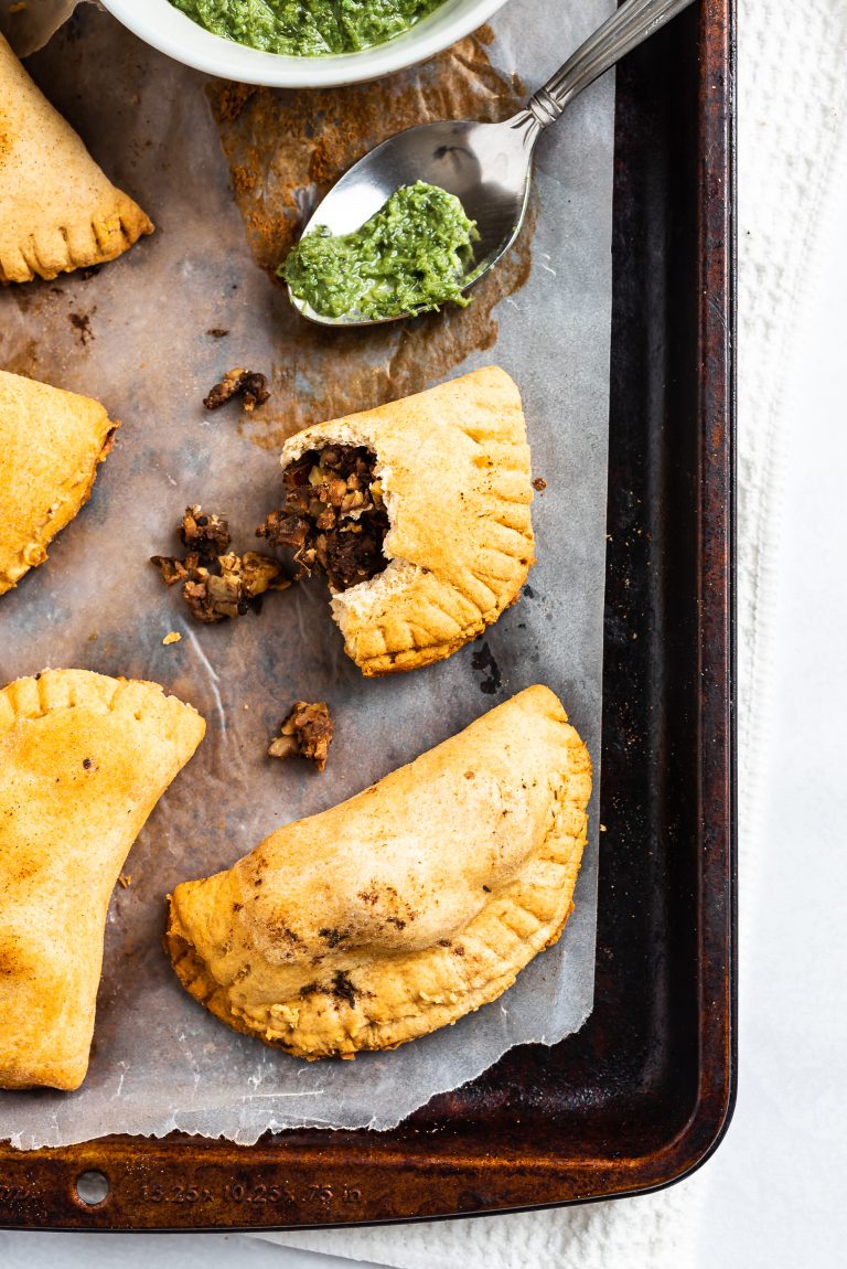 Jerk Tempeh Empanadas - The Nut-Free Vegan