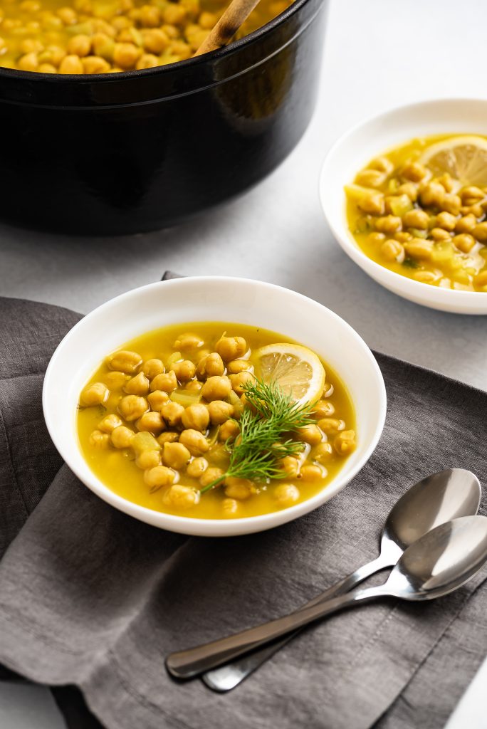 Lemon Dill Chickpea Soup Nutfreevegan