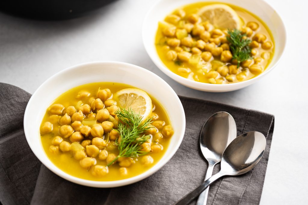 Lemon Dill Chickpea Soup Nutfreevegan