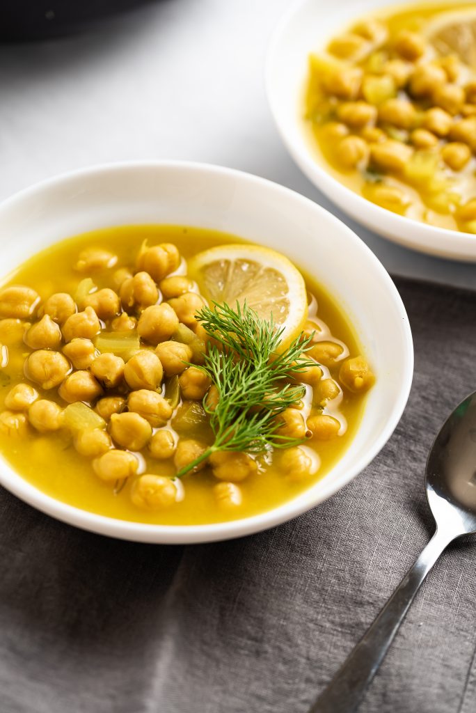 Lemon Dill Chickpea Soup Nutfreevegan