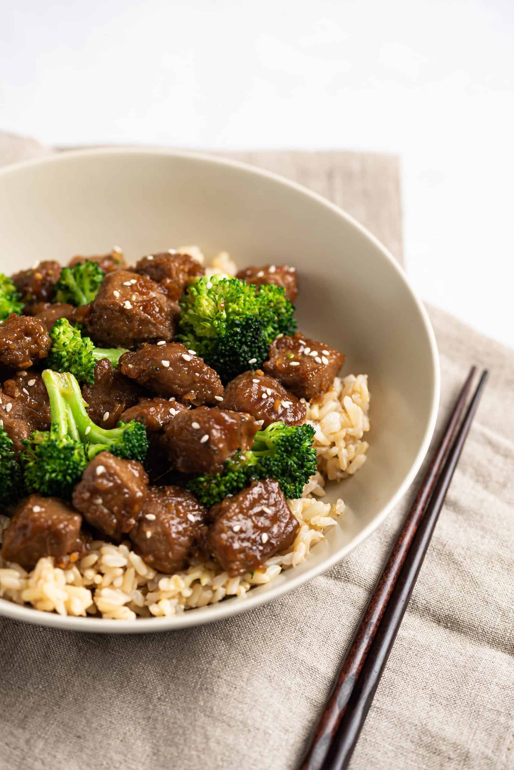 Beefless Beef and Broccoli - The Nut-Free Vegan