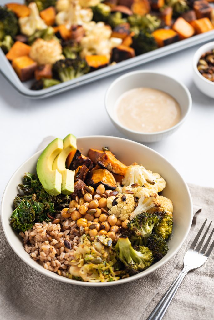 Sheet Pan Veggie Buddha Bowl Nutfreevegan