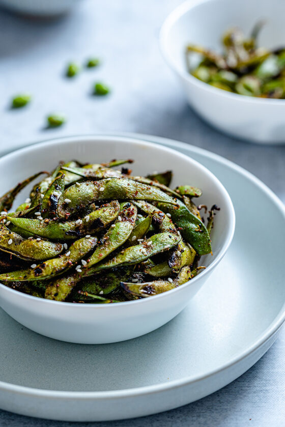 Chili-Charred Edamame - The Nut-Free Vegan