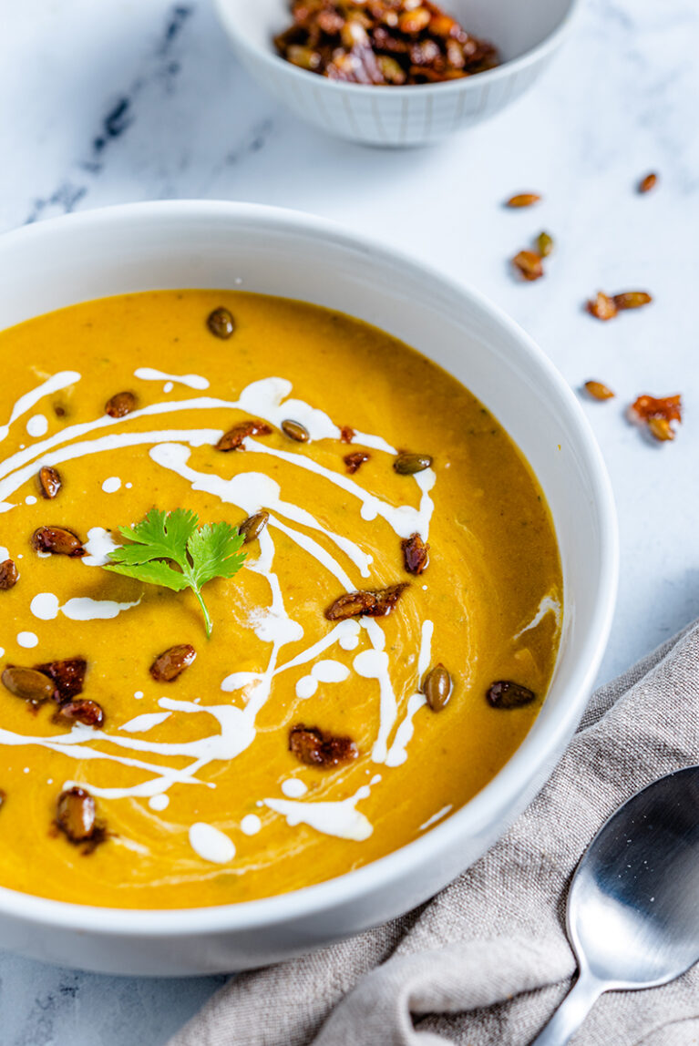 pumpkin-bisque-with-candied-pepitas-the-nut-free-vegan