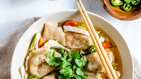 Thai Basil Chicken Wonton Soup