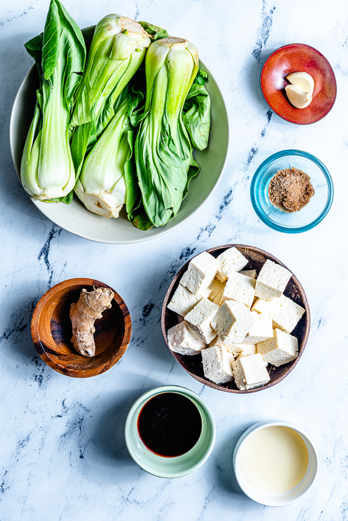 Roasted Tofu and Bok Choy ingredient shot